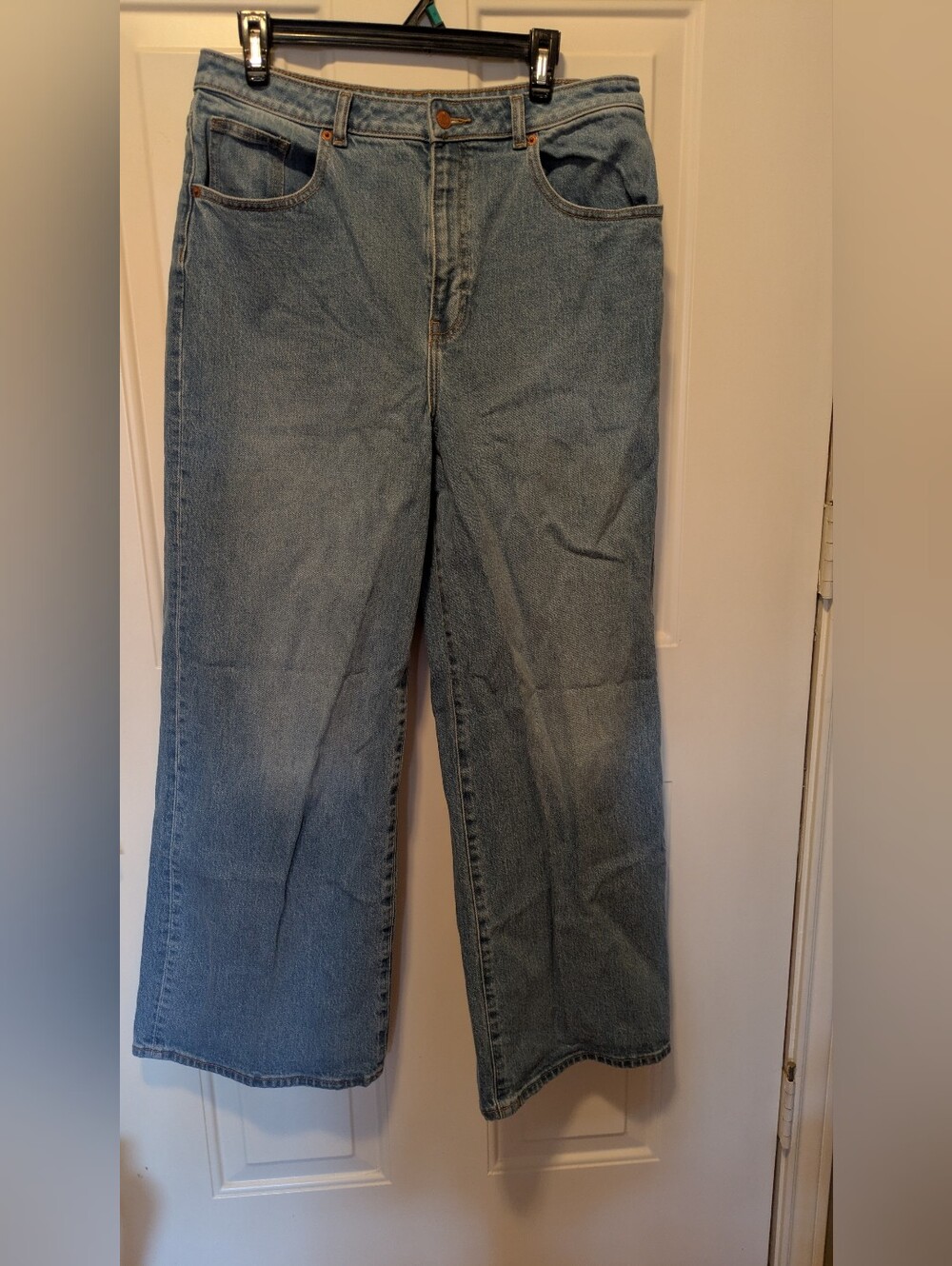 PINK Victoria's Secret Light Blue High-Rise Wide Leg Jeans
